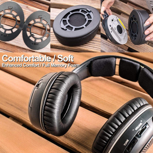 Replacement Ear Pads Compatible with RS120 RS 110 HDR120 Wireless Headphones with 2 ABS Ring - Memory Foam Earpads...