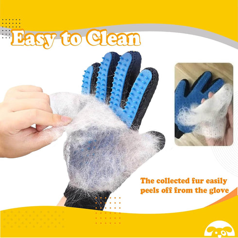 PetnBeyond Deshedding and Grooming Gloves - Gentle Effective Pet Care Gloves for Cats and Dogs - Ultimate Massaging and Comfort - Suitable for Lon...