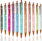 11 Pcs Fancy Pens for Women Glitter Pretty Cute Pens Sparkly Retractable Pens Black Ink Medium Point 1.0 mm Cool Journaling Pens for Women Girls(S...