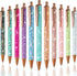 11 Pcs Fancy Pens for Women Glitter Pretty Cute Pens Sparkly Retractable Pens Black Ink Medium Point 1.0 mm Cool Journaling Pens for Women Girls(S...