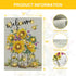 Sunflower Garden Flag, Solar LED Welcome Flags Banner 12x18 Double Sided, Farmhouse Flower Burlap Lighted Lights Yard Flag, Holiday Spring Vertica...