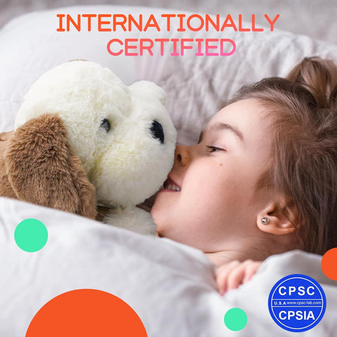 BELLOCHIDDO Plush Dog Pillow Bed Stuffed Animal Toys Plush Dog Toys Sweet Dreamers Soft Animal Toys for Toddlers Babies & Toddlers 1-3 Dog Stuffed...