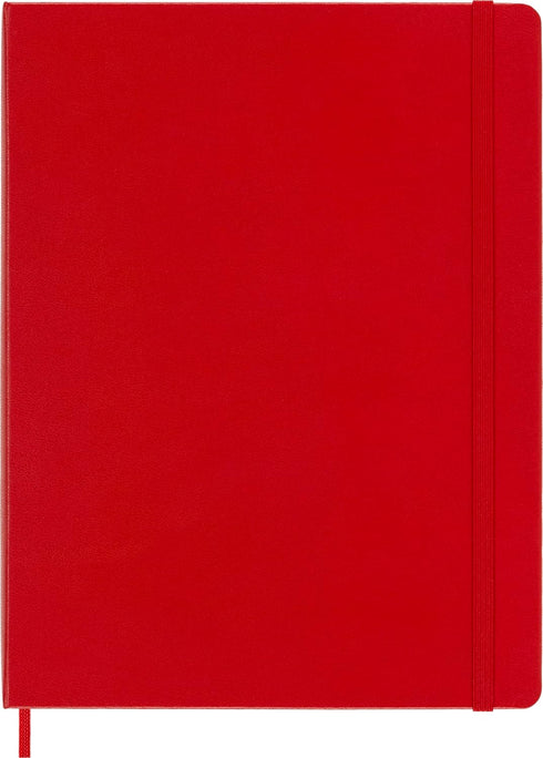 Moleskine Classic Notebook, Hard Cover, XL (7.5" x 9.5") Plain/Blank, Scarlet Red, 192 Pages (8055002855105)...