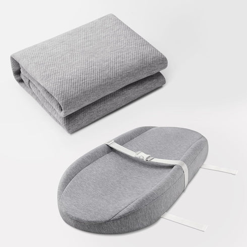 Blissful Diary Diaper Changing Pad Cover, Ultra Soft Breathable & Washable Baby Changing Table Pad Cover for Baby Girls and Boys - Gray...