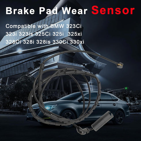Front and Rear Brake Pad Wear Sensor 34351164371, 34351164372 for BMW 323CI 323I 325CI 325XI 328CI 328I...