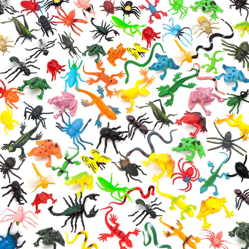 110 Pack Mini Bug Toys,Plastic Bugs for Kids,Fake Insects Toys for Education Themed Insect Party,Classroom Reward,Gardening Decoration...
