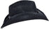 Black Straw Cowboy Hat for Men, Faux Leather, Longhorn, Shapeable Brim...