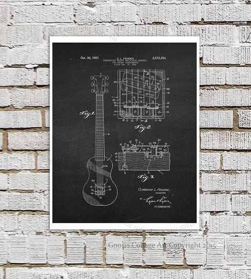Gnosis Picture Archive Guitar Wall Decor Posters Set of 4 Unframed Art Prints...