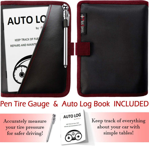 Glove Box Compartment Organizer - Car Document Holder - Owner Manual Case Pouch - Vehicle Storage Wallet for Registration & Insurance Card - Premi...