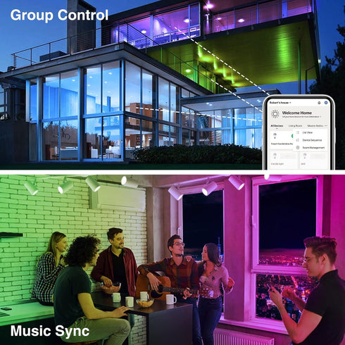 GU10 Smart LED Bulb - 5W (50W Equivalent) RGBCW Color Changing Bulb - Compatible with Alexa and Google Assistant – 420LM - Multicolor Music Sync G...
