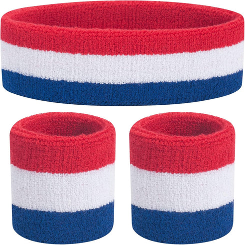 ONUPGO Kids Sweatbands Toddler Headband Wristband Set - Athletic Cotton Baby Sweat Band for Kids Youth Baby (1 Headband + 2 Wristbands)...