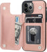 ONETOP Compatible with iPhone 12 Compatible with iPhone 12 Pro Wallet Case with Card Holder, PU Leather Kickstand Card Slots Case, Double Magnetic...