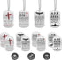 Inkstone Dogtag Necklaces | (4 Pack) | Bible Verses Psalm 56:3, Isaiah 40:31, and Matthew 7:7" | Wholesale Bulk Religious Party Favors and Christi...