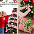 Yinder 2 Rolls 20 Yards Christmas Ribbon Red and Green Glitter Ribbon 2.5 Inch Christmas Tree Decorative DIY Ribbon for Wreaths Present Box Wrappi...