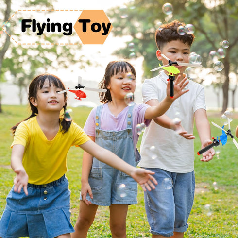 12 Pack Flying Toy Hand Helicopter Flying Planes Toys Plastic Flying Helicopter Airplane Toys for Kids Outdoor Party Favors Classroom Prizes Birth...