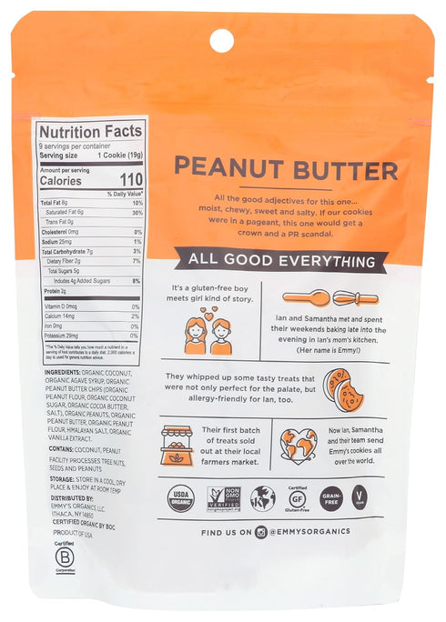 EMMYS Organic Peanut Butter Coconut Cookie, 6 OZ...