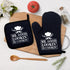 Mr.Good Looking is Cooking,Funny Oven Mitts and Pot Holders Sets of 2,Silicone Non-Slip Oven Mitts,Kitchen Gift for Men,Cooking Baking BBQ Gifts,H...