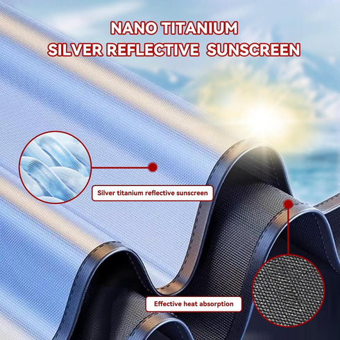 Vepagoo Car Windshield Sun Shade Window Cover Shade Interior Sun Protection Curtain 59inX29in, UV Rays and Sun Heat Protector, Keep The Car Interi...