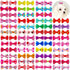 80pcs Dog Bows Clips, Bulk Cute Mini Pet Small Youkie Dog Hair Bows with Clips, Mix Handmade Puppy Dog Hair Grooming Bows with Metal Alligator Cli...