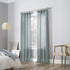 No. 918 Genevieve 2-pack 2-pack Linen Weave Sheer Semi-Sheer Grommet Curtain Panel Pair, 50" x 63", Harbor...