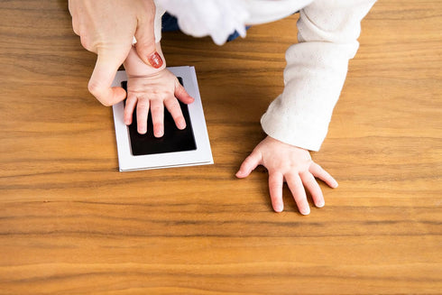Clean-Touch Babyprint Ink Pad, No Touch Ink Pad for Baby, Handprint or Footprint Keepsake, Black Ink...