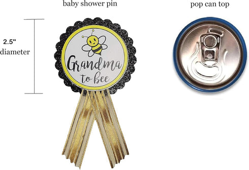 Bee-utiful Grandma-to-Be Handmade Baby Shower Pin Bee Badge for Nona to wear Sprinkle Gender Reveal by Amy's Bubbling Boutique...