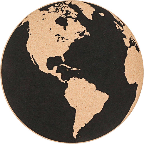 ANNOVA World Map Notice Board 3pcs Pack 12-Inch Cork Memo Board Stick-On Mounting Non-Residue, Pinnable, Pinboard (Cork Brown, 12 Inch)...