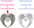 JUPPE Memorial Sympathy Gift - Angel Wings Christmas Ornament Decoration - A Piece of My Heart Lives in Heaven - Bereavement Gift for Loss of Love...