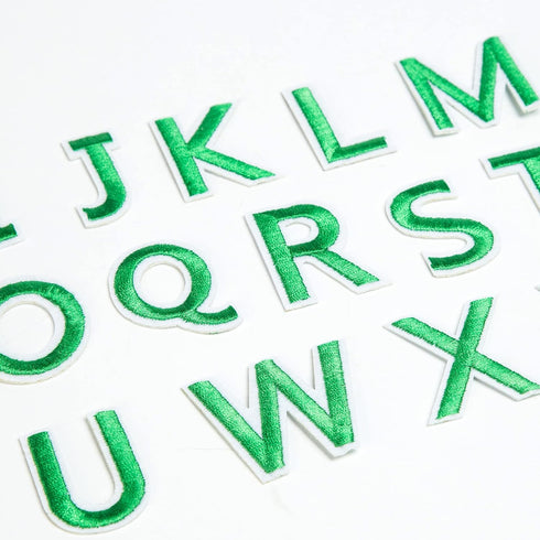72 PCS Iron on Letters Numbers Patches, Embroidered Patches Letters A-Z Numbers 0-9 Applique for Clothes, Dress, Hat, Jeans, DIY Accessories, Gree...