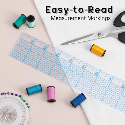 See-Thru Accurate Positioning and Marking Sewing Clear Ruler 2 x 18 inch...