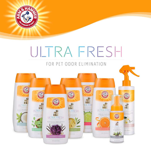 Arm & Hammer Ultra Fresh Whitening and Brightening Dog Shampoo | Baking Soda Neutralizes Bad Odors | Pet Shampoo in Calming Lavender and Vanilla S...