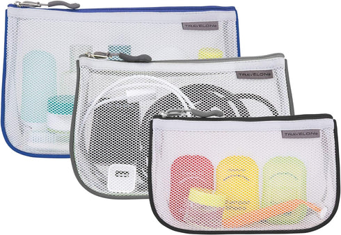 Travelon Set of 3 Assorted Piped Pouches...