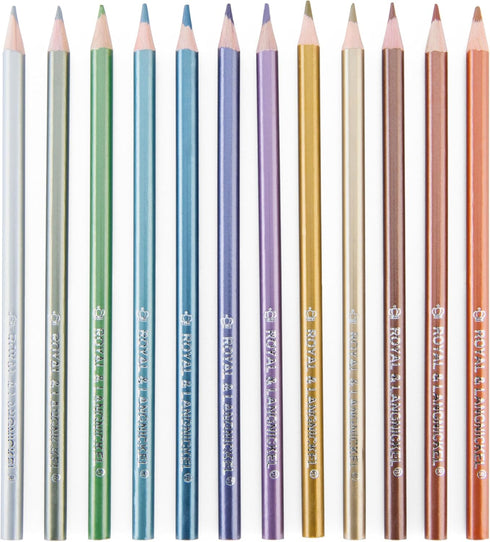 ROYAL BRUSH RTN-157 Metallic Colored Pencils-12/Pkg...