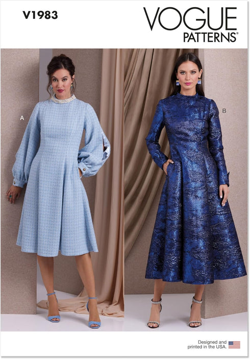 Vogue Misses' Fit and Flare Dresses Sewing Pattern Packet, Sizes 16-18-20-22-24, Multicolor...