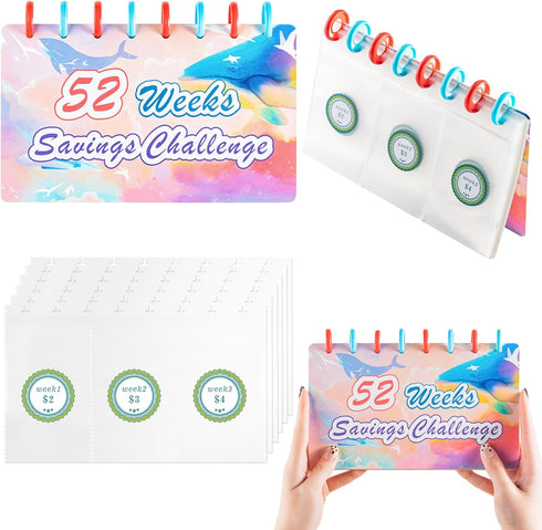 52-Week Savings Challenge Binder - Budget Planner with Envelopes, Trackers, and Stickers - Money Saving Organizer for Financial Goals and Budgetin...