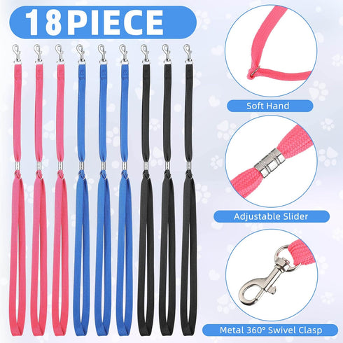 18 Pcs Pet Dog Grooming Loops Nylon Restraint Noose Adjustable Pet Straps Fixed Dog Cat Safety Rope Grooming Supplies for Pet Grooming Table Batht...