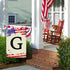 Monogram Letter G Garden Flags, 4th of July Patriotic Memorial Day Garden Flag Decorations 12x18 Inch Double Sided Family Last Name Initial Yard F...