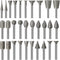 Stone Carving Set Diamond Burr Bits Compatible with Dremel, 30PCS Polishing Kits Rotary Tools Accessories with 1/8’ Shank for Carving, Engraving, ...
