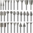 Stone Carving Set Diamond Burr Bits Compatible with Dremel, 30PCS Polishing Kits Rotary Tools Accessories with 1/8’ Shank for Carving, Engraving, ...