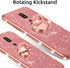 nancheng for Cricket Icon 3 (3rd Version) Phone Case with Diamond Ring Stand for Cricket Icon 3 Case Cute Sparkle Girls Women Soft TPU Shockproof ...