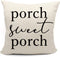 Mancheng-zi Porch Throw Pillows 18x18, Farmhouse Porch Decor, Outdoor Pillow Covers (White)...