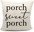 Mancheng-zi Porch Throw Pillows 18x18, Farmhouse Porch Decor, Outdoor Pillow Covers (White)...