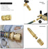 PLG ¾ Inch GHT Solid Brass Garden Hose Quick Connect Fittings,2 Male+2 Female...