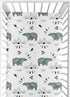 Baby or Toddler Fitted Crib Sheet for Bear Mountain Watercolor Collection by Sweet Jojo Designs...