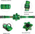 Lionheart glory St. Patrick's Day Dog Collar with Flower Dog Collar for Medium Dogs, Green Plaid Collars Spring Dog Collar Flower Pet Collar Bows ...