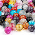 RUBYCA Assorted Mixed Round Druk Crackle Czech Crystal Glass Beads for Jewelry Making (8mm, 100pcs)...