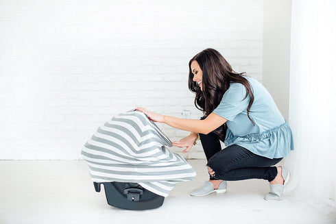Harbor Multi-Use Cover: Car Seat, Nursing, Stroller - Stretchy Fabric, All-Season, Stylish Designs, Easy Access...