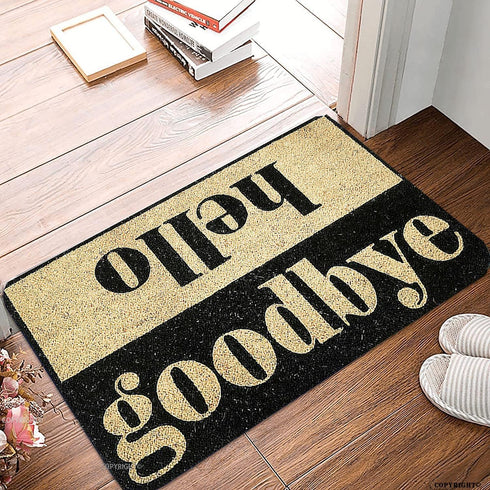 Welcome Mats for Front Door Outdoor Entry Hello Goodbye Doormat Non Slip Mat for Home Indoor Farmhouse Funny Kitchen Rugs Patio Greeting Front Por...