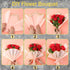 141 Pcs Flower Bouquet Accessories, Diamond Head Straight Pins Mini Crown Cake Toppers Flower Wrapping Paper Butterfly Wall Decor Ribbon for Birth...
