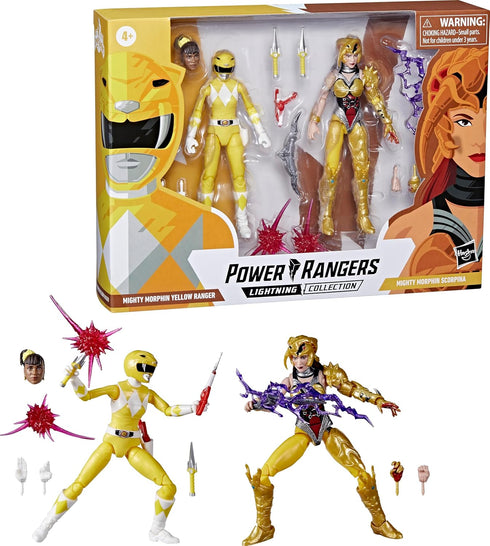 Power Rangers Lightning Collection Mighty Morphin Yellow Ranger Aisha Vs. Scorpina 2-Pack 6-Inch Premium Collectible Action Figure Toys...